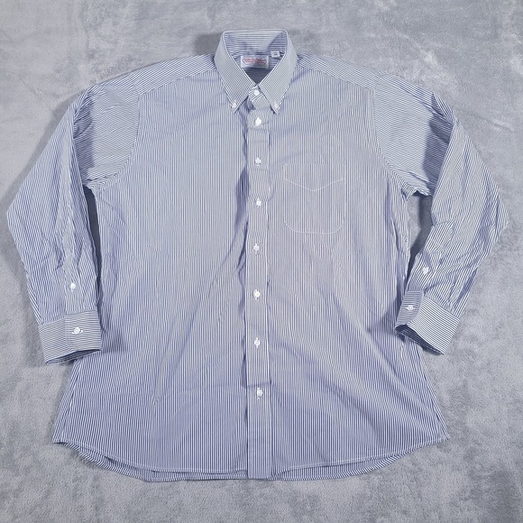 Cable Car Clothiers Shirt Mens 17 34 Stripe Button Down Made USA Classic Dress - Picture 1 of 10